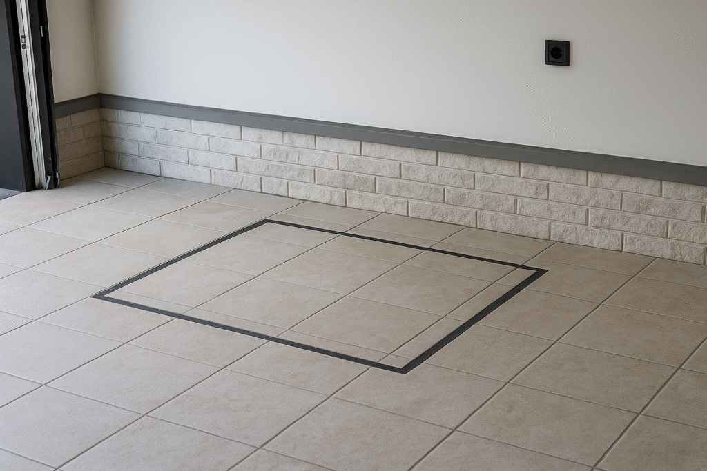 Garage floor manhole