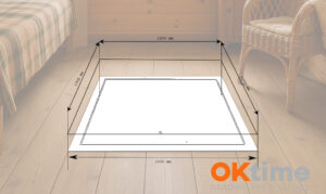 Visualisation 3D technique d’une trappe de sol fabriquée sur mesure par OKTIME
