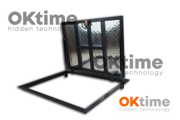 Steel Floor Hatch  115 x 100 cm with Aluminum Cover, Premium Model – Drive-on, Non-slip