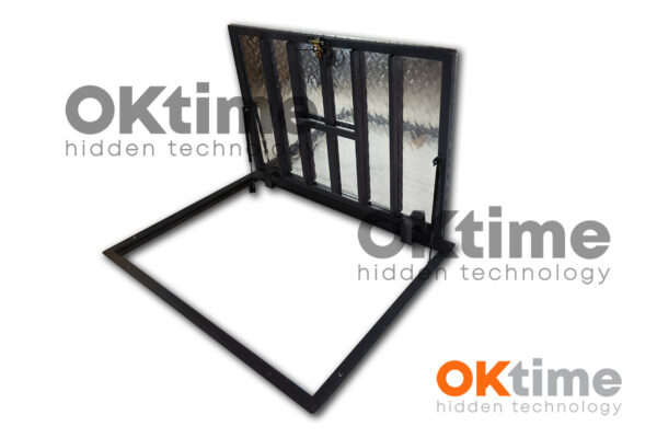 Vloerluik met aluminium deksel 75 x 125 cm, premium model