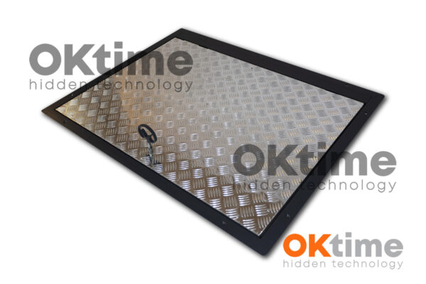 Steel Floor Hatch  115 x 100 cm with Aluminum Cover, Premium Model – Drive-on, Non-slip