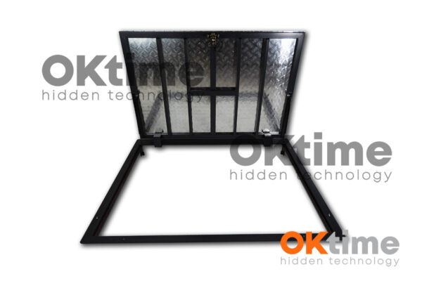 Vloerluik met aluminium deksel 75 x 125 cm, premium model