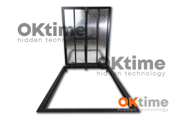 Steel Floor Hatch  115 x 65 cm with Aluminum Cover, Premium Model – Drive-on, Non-slip